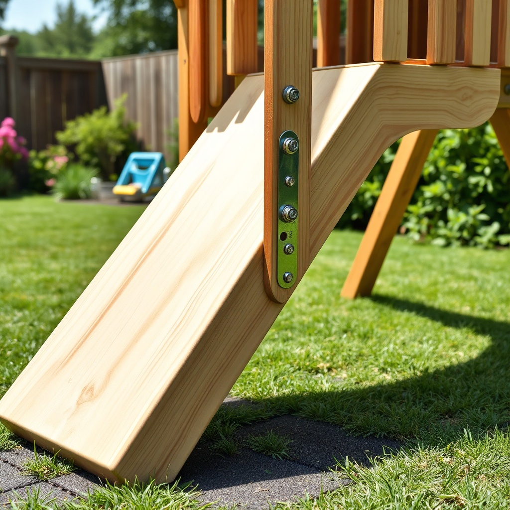 Bien choisir toboggan extérieur enfant : fixation solide et matériaux durables pour un toboggan en bois sécurisé dans le jardin